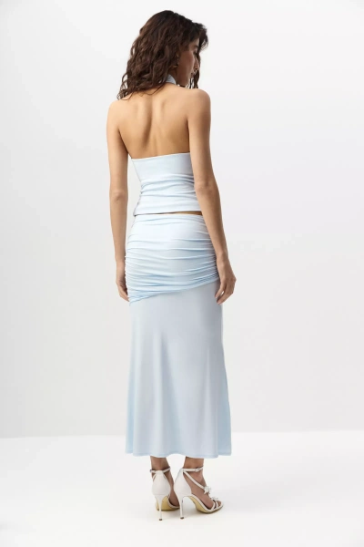 Топ с перекрутом на груди (голубой) (M) 