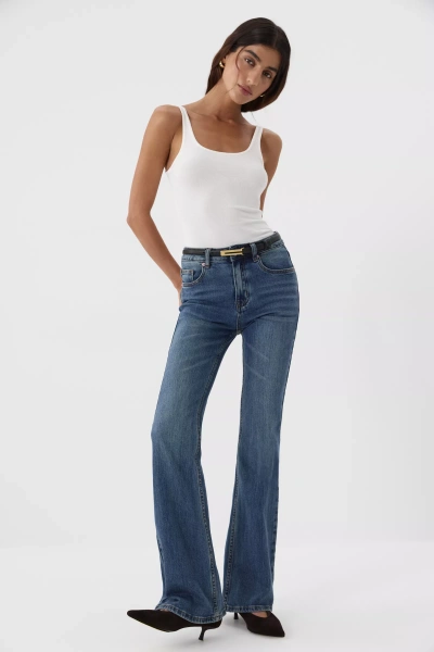 Джинсы Boot Cut (винтажный синий с тинтом) (S)
