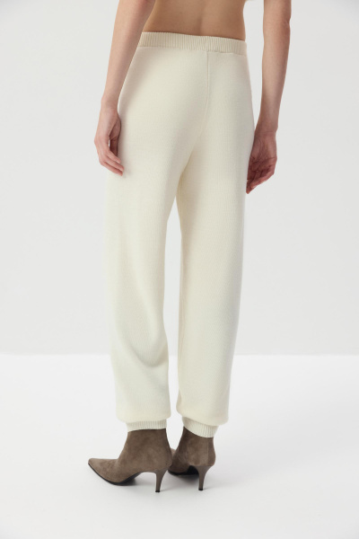 Брюки - джоггеры вязаные с шерстью (Молочный) (M) 