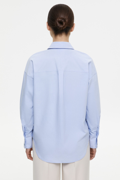 Рубашка свободного кроя (M/L, голубой) 1741