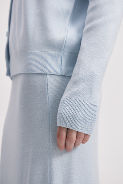 Кардиган вязаный (голубой) (L)