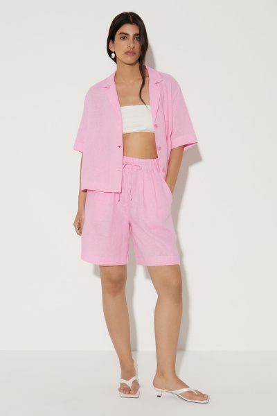 Шорты на резинке изо льна (XS/S, барби) 2169