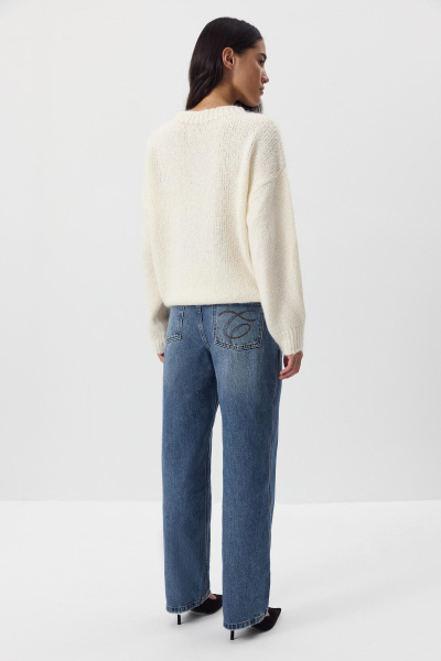 Джемпер из шерсти мериноса (ванильный) (M/L) 