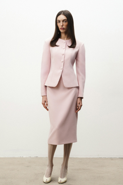 Юбка прямая миди (Розовый) (M) 