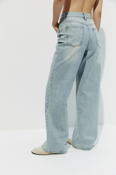 Джинсы с высокой посадкой/Denim pants with high waist (26/XS, светло-голубой/light blue) 2869
