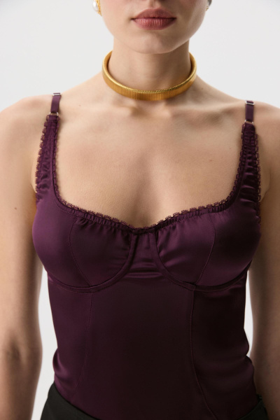 Боди из сатина (Сливовый) (L) 