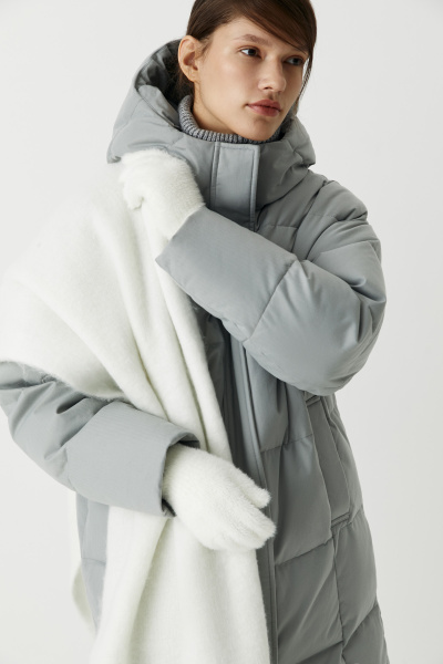 Перчатки из пушистой пряжи (белый) (one size) 