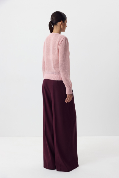 Кардиган с тонкой планкой (розовый) (M) 