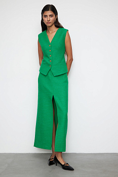 Юбка макси из твида