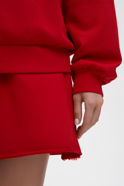 Свитшот базовый из футера (M/L, алый) 2202