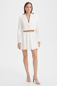 Жакет укороченный в гранжевом стиле (молочный)