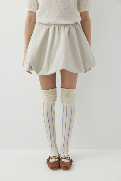 Юбка-баллон мини (бежевый) (S) 