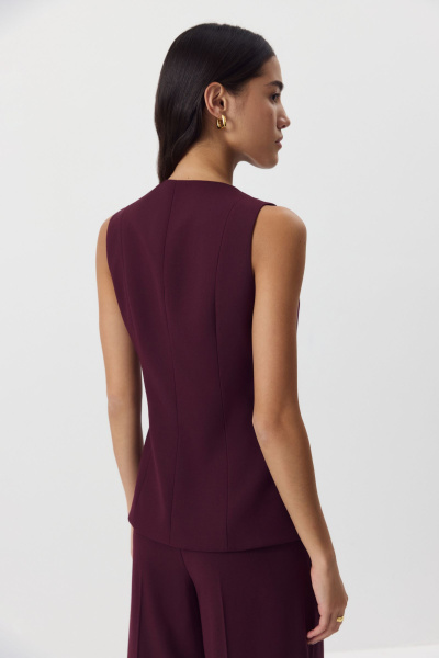 Жилет удлиненный (сливовый) (M) 