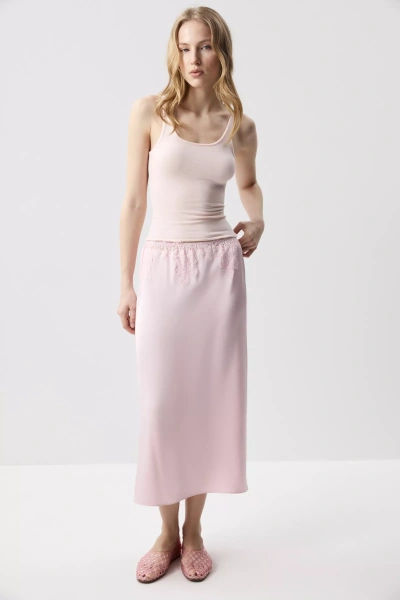 Топ с глубоким вырезом (Пудровый) (M) 