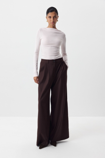 Лонгслив из кашемира с лиоцеллом (нежно-розовый) (M) 