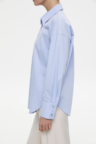 Рубашка свободного кроя (M/L, голубой) 1741