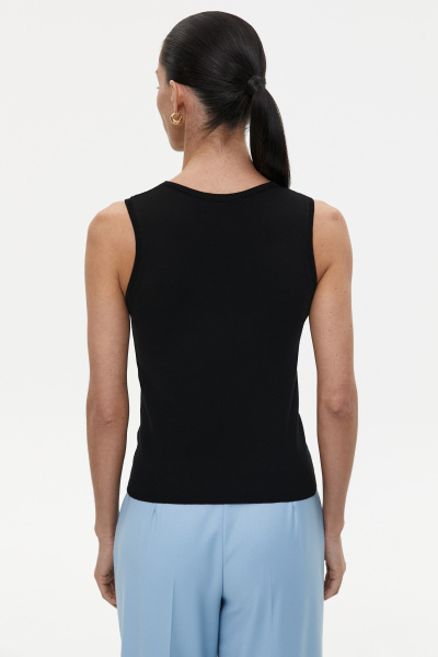 Топ базовый из вискозы (S, черный) 2159