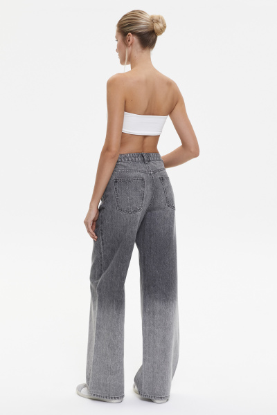 Джинсы широкие с градиентом/Denim pants with gradient (26/XS, серый/grey) 2775