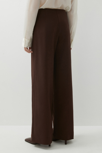 Брюки классические без пояса (шоколадный меланж) (XS) 