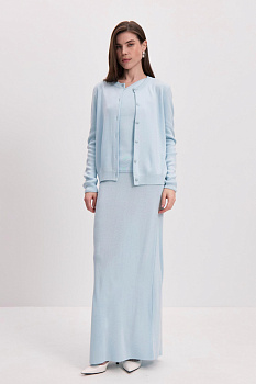 Юбка макси вязаная (голубой)