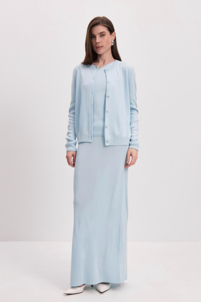 Юбка макси вязаная (голубой) (M/L) 