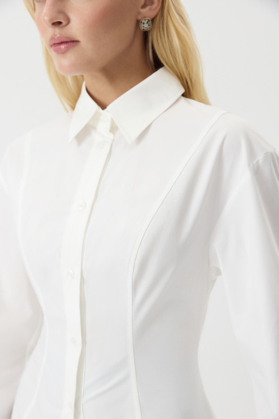 Рубашка приталенная из хлопка (молочный) (M/L) 