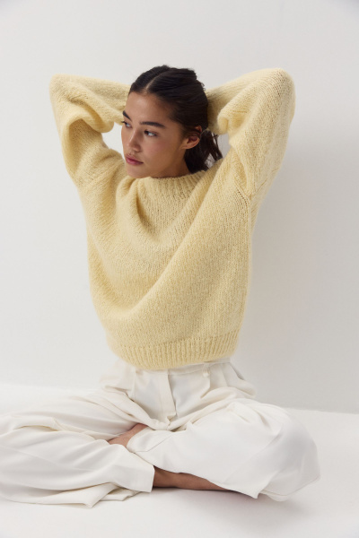 Джемпер из шерсти мериноса (сливочный) (M/L) 