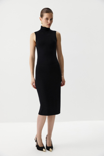 Юбка прямая из вискозы (Черный) (M) 