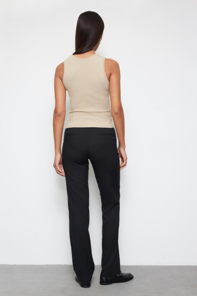 Брюки прямого кроя (черный) (L) 