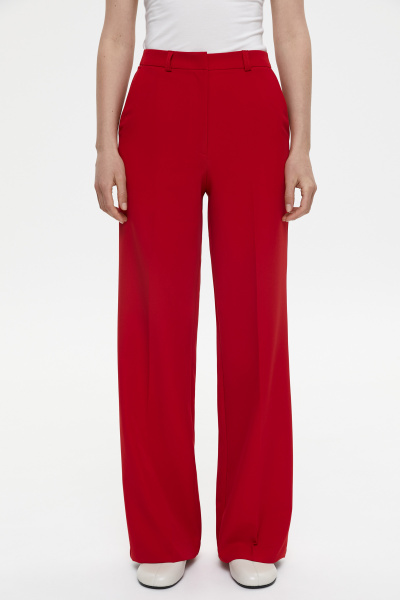 Брюки широкие (XS, алый)