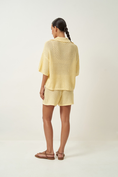 Костюм вязаный из хлопка (желтый) (M/L) 