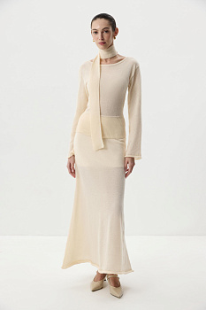 Юбка-годе (кремовый)