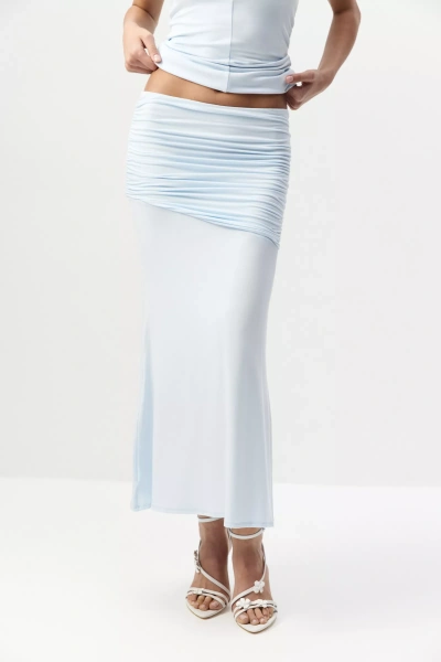 Юбка-годе из вискозы (голубой) (M) 