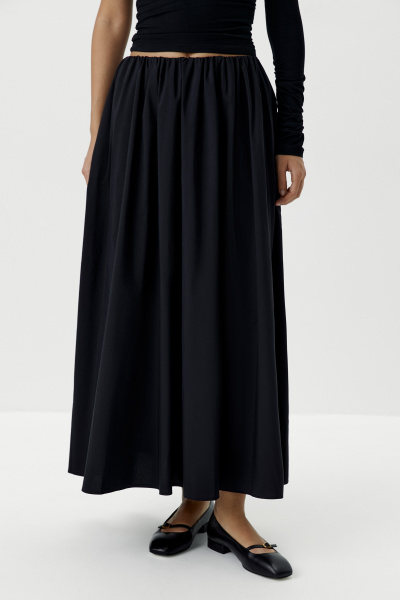 Юбка макси из хлопка (черный) (M/L) 