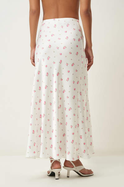 Юбка макси с принтом (L, молочный) 2207
