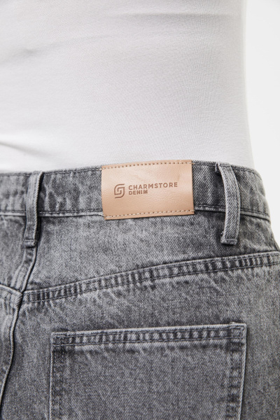 Джинсы с необработанным низом/Denim pants with raw edge (27/S, светло-серый/light grey) 2773