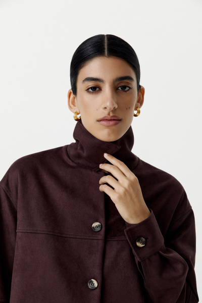 Рубашка из замши (шоколадный) (XS) 