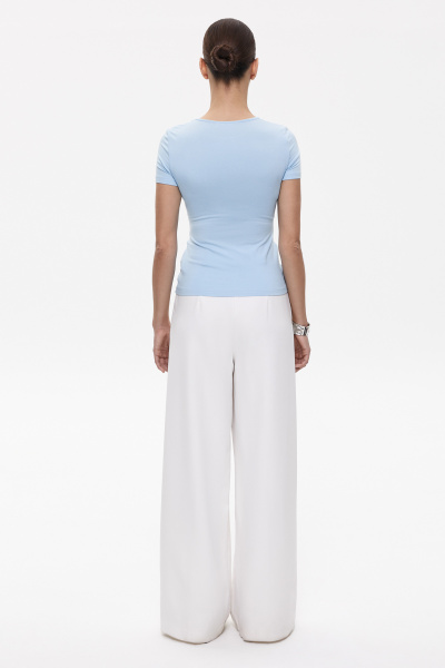 Футболка с коротким рукавом из вискозы (XS, голубой) 