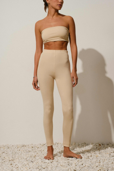 Легинсы трикотажные (XS, бежевый) 