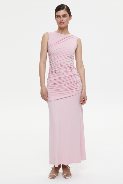 Платье с декоративной деталью с драпировкой (M, барби) 2169