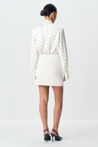 Юбка мини на поясе (молочный) (M) 