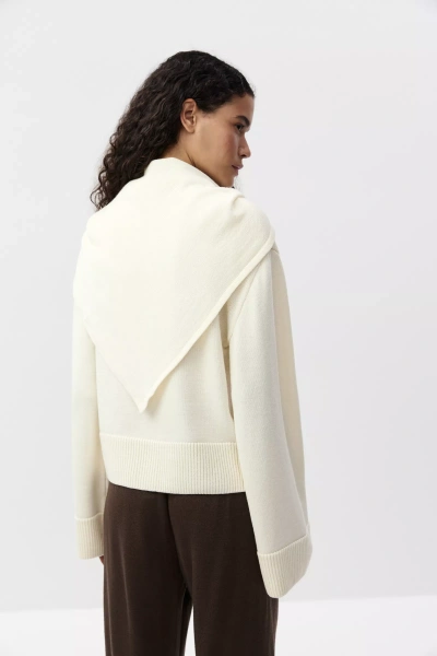 Кардиган из шерсти (молочный) (M/L) 
