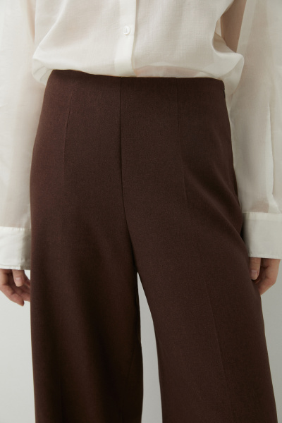 Брюки классические без пояса (шоколадный меланж) (XS) 