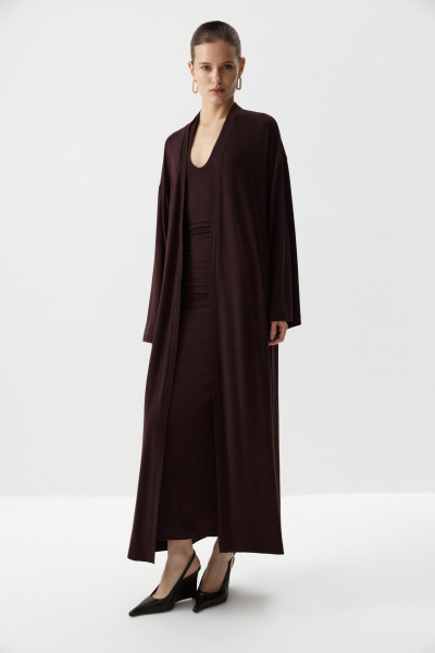 Кардиган удлиненный из вискозы (Шоколадный) (one size) 