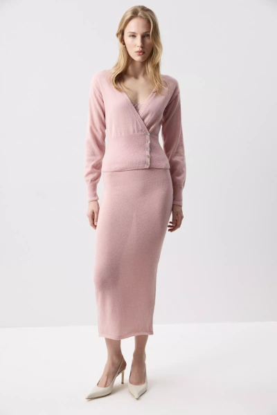 Кардиган на запах (Розовый) (M) 