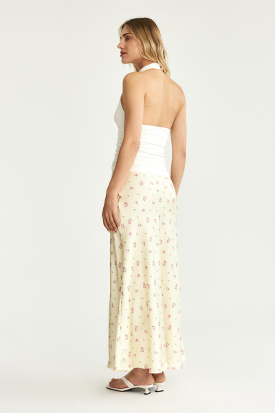 Юбка макси с принтом (сливочный) (M) 