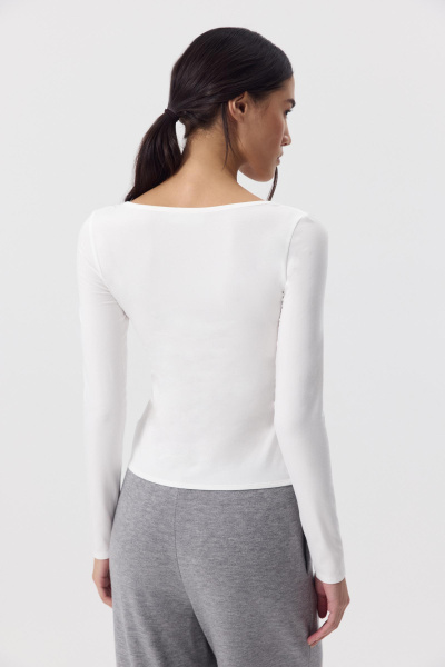 Лонгслив с пуговицами (Молочный) (M) 