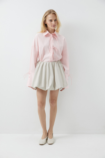 Юбка-баллон мини (бежевый) (S) 