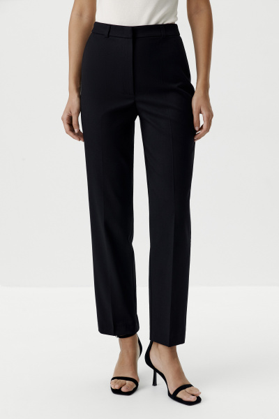 Брюки прямые классические (черный) (M) 