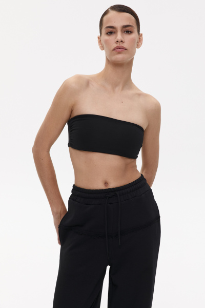 Топ-бандо трикотажный (L, черный) 2159